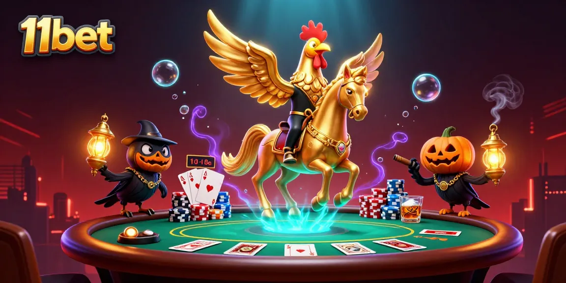 Experience thrilling 11bet moments with a vibrant casino scene filled with action.